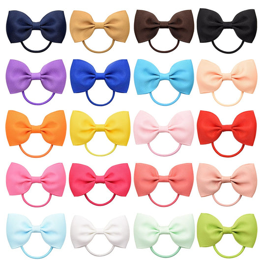 Small Elastic Rubberband Bow for Girls