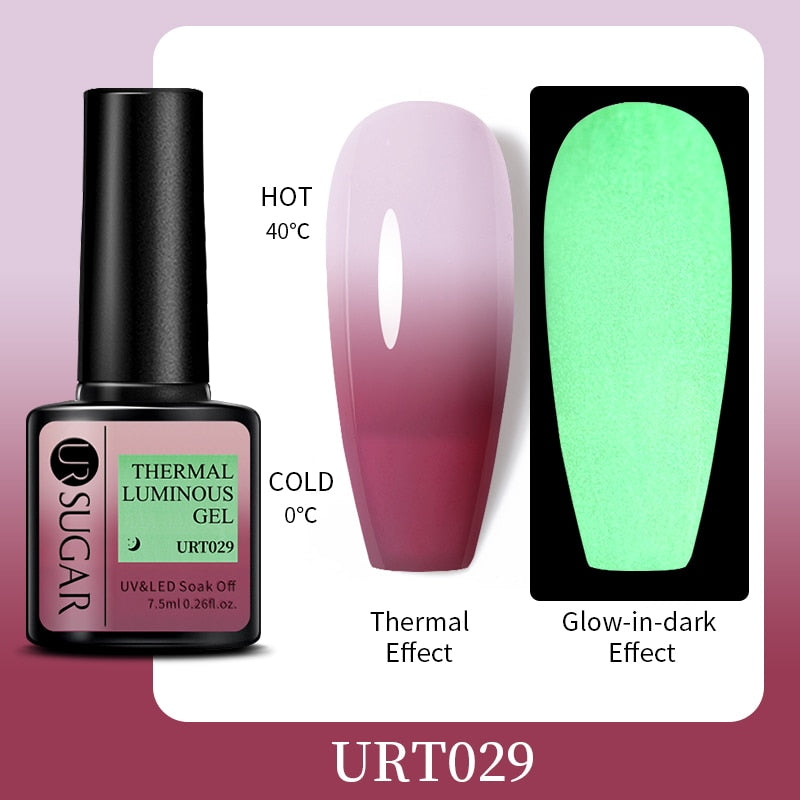 Thermal Ultra-thin Glitter / UV Gel / Temperature Color Change Gel Nail Art