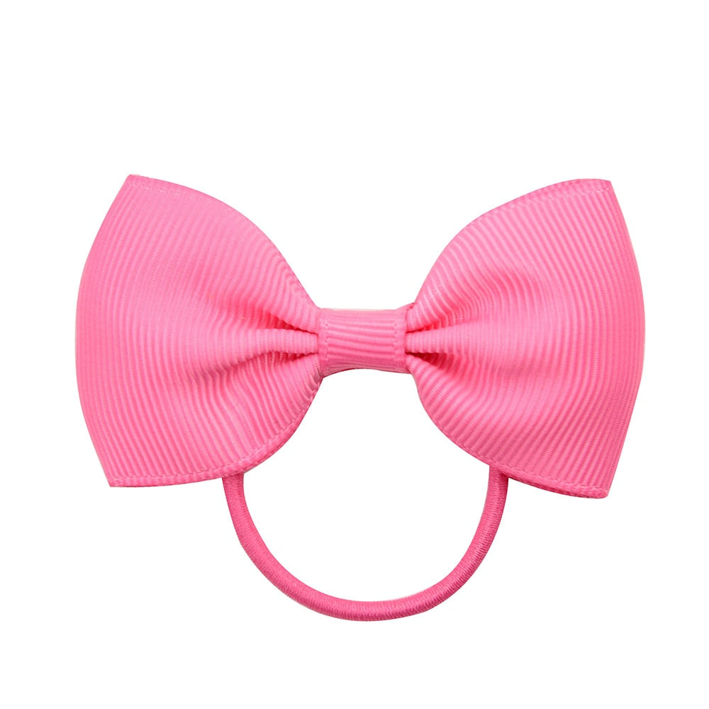 Small Elastic Rubberband Bow for Girls