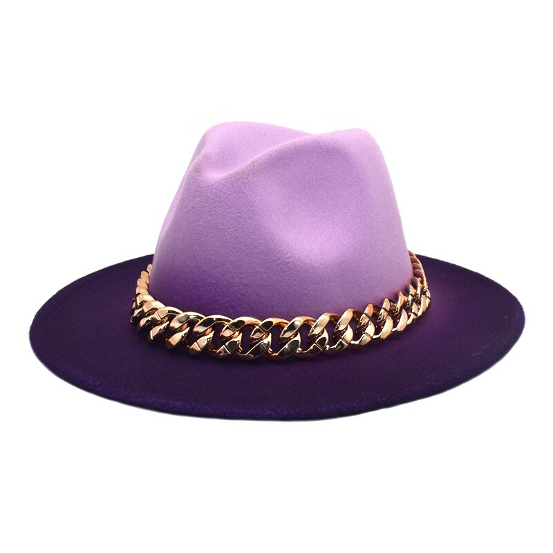 Unisex Fedora Hats w/Chains or Painted