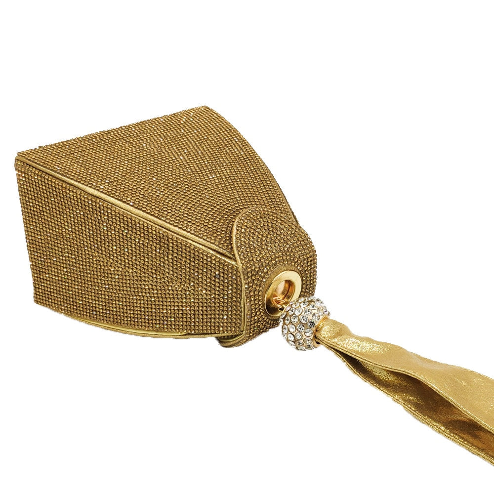 Pyramid Shaped Crystal Clutch for Women