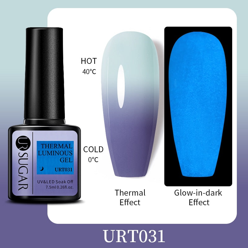 Thermal Ultra-thin Glitter / UV Gel / Temperature Color Change Gel Nail Art