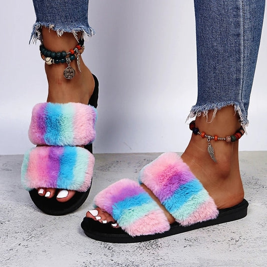 Warm Fluffy Slippers for Women