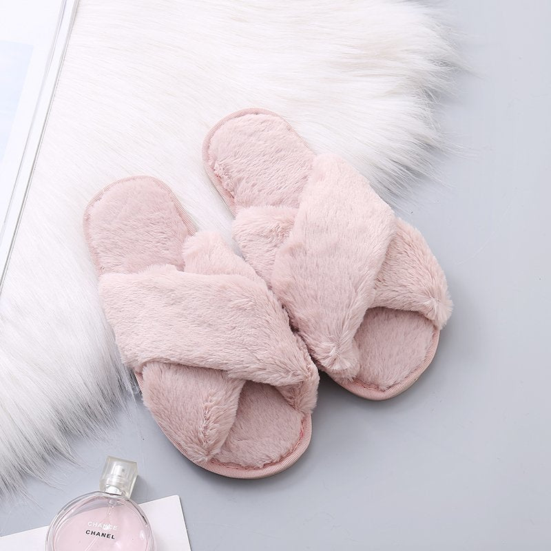 Warm Fluffy Slippers for Women