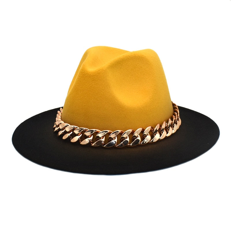 Unisex Fedora Hats w/Chains or Painted