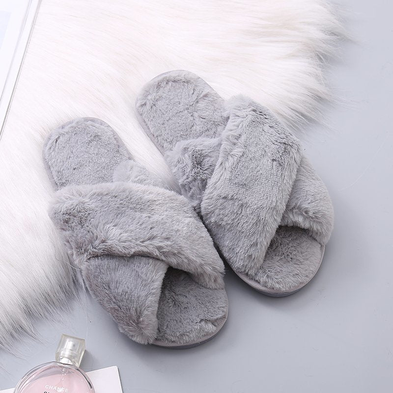 Warm Fluffy Slippers for Women