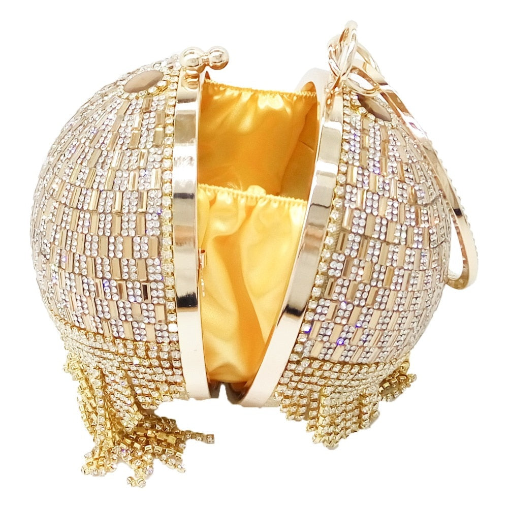 Round Ball Clutch Evening Handbags for Women