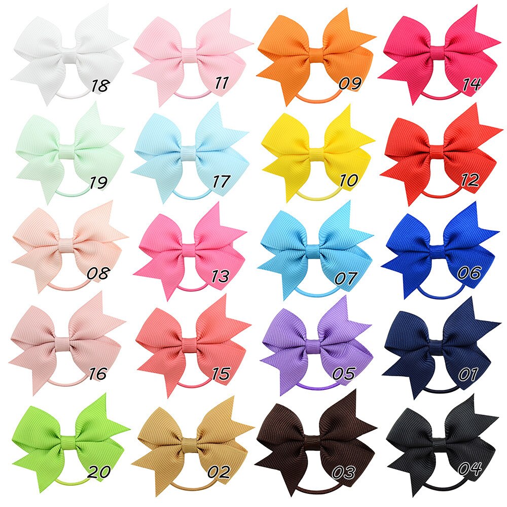 Small Elastic Rubberband Bow for Girls