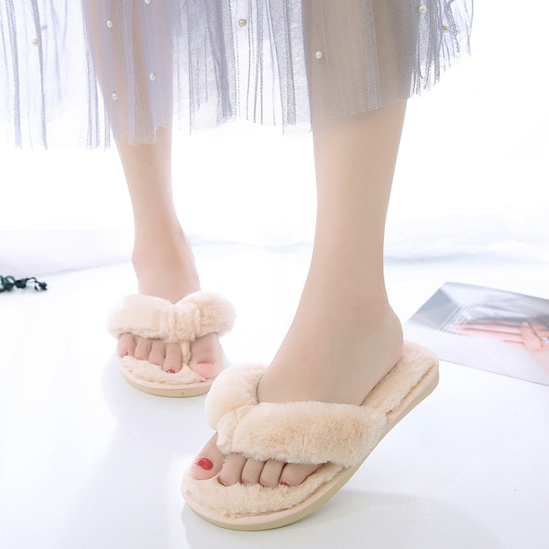 Warm Fluffy Slippers for Women