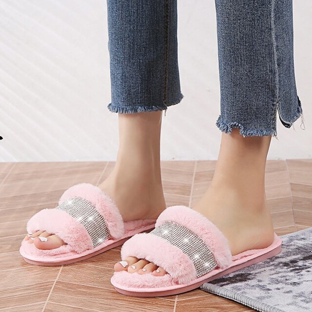 Warm Fluffy Slippers for Women