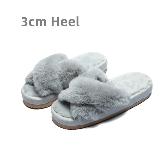 Warm Fluffy Slippers for Women