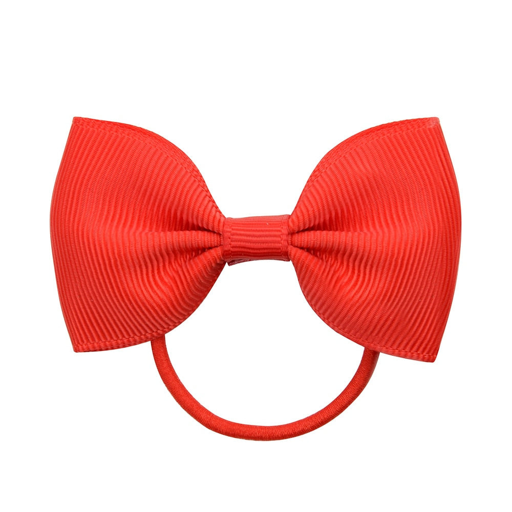 Small Elastic Rubberband Bow for Girls