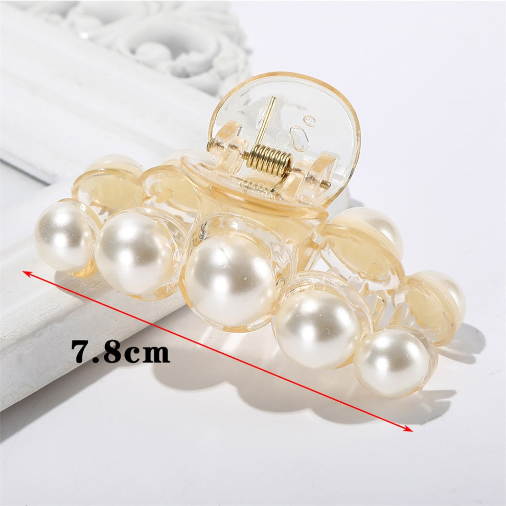 Big Acrylic Pearls / Hair Claw Clips for Women