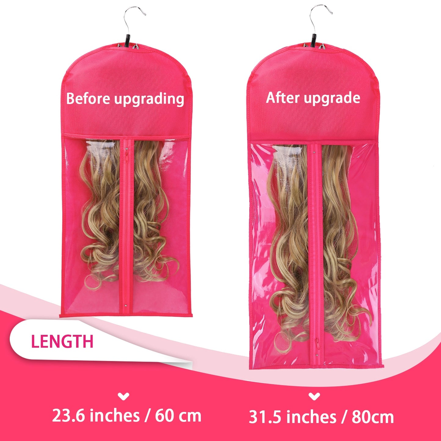 Wig Storage Bags with Hanger for Women