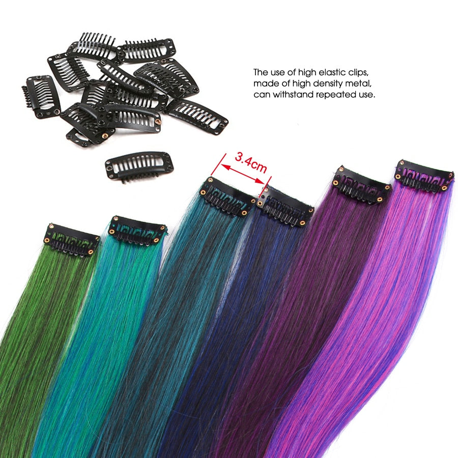 Synthetic Clip On Hair Extension -57 Ombre Colors