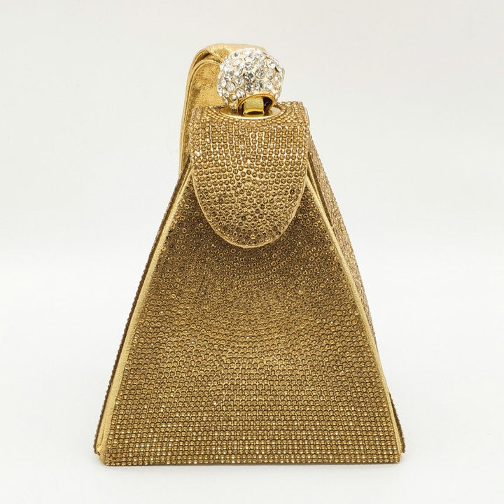 Pyramid Shaped Crystal Clutch for Women