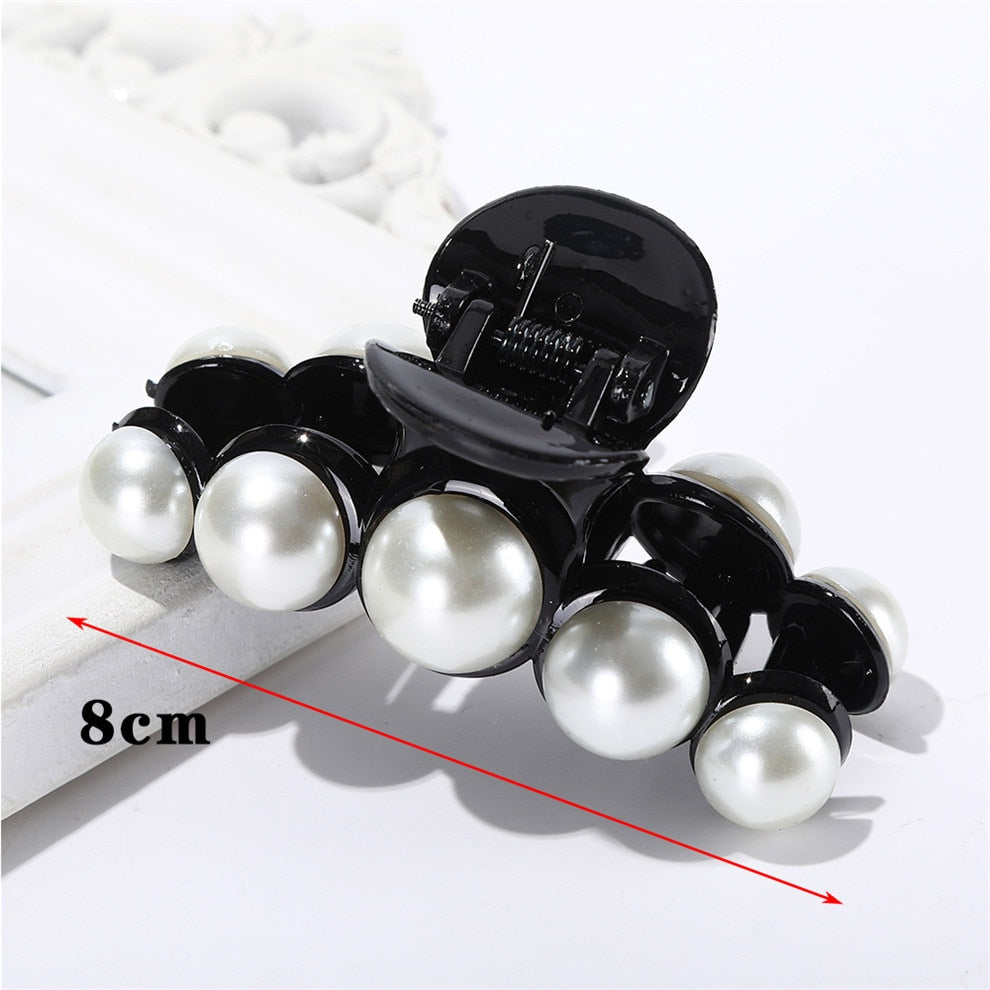 Big Acrylic Pearls / Hair Claw Clips for Women