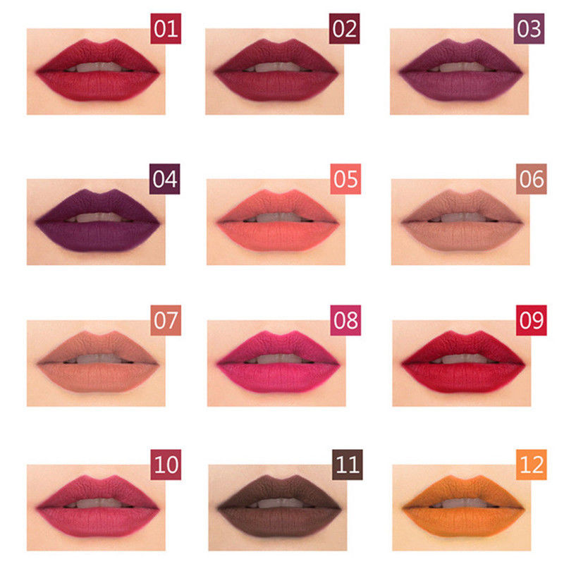 6/12Pcs Sets Waterproof Matte Pencil Lip Liners -Long Lasting