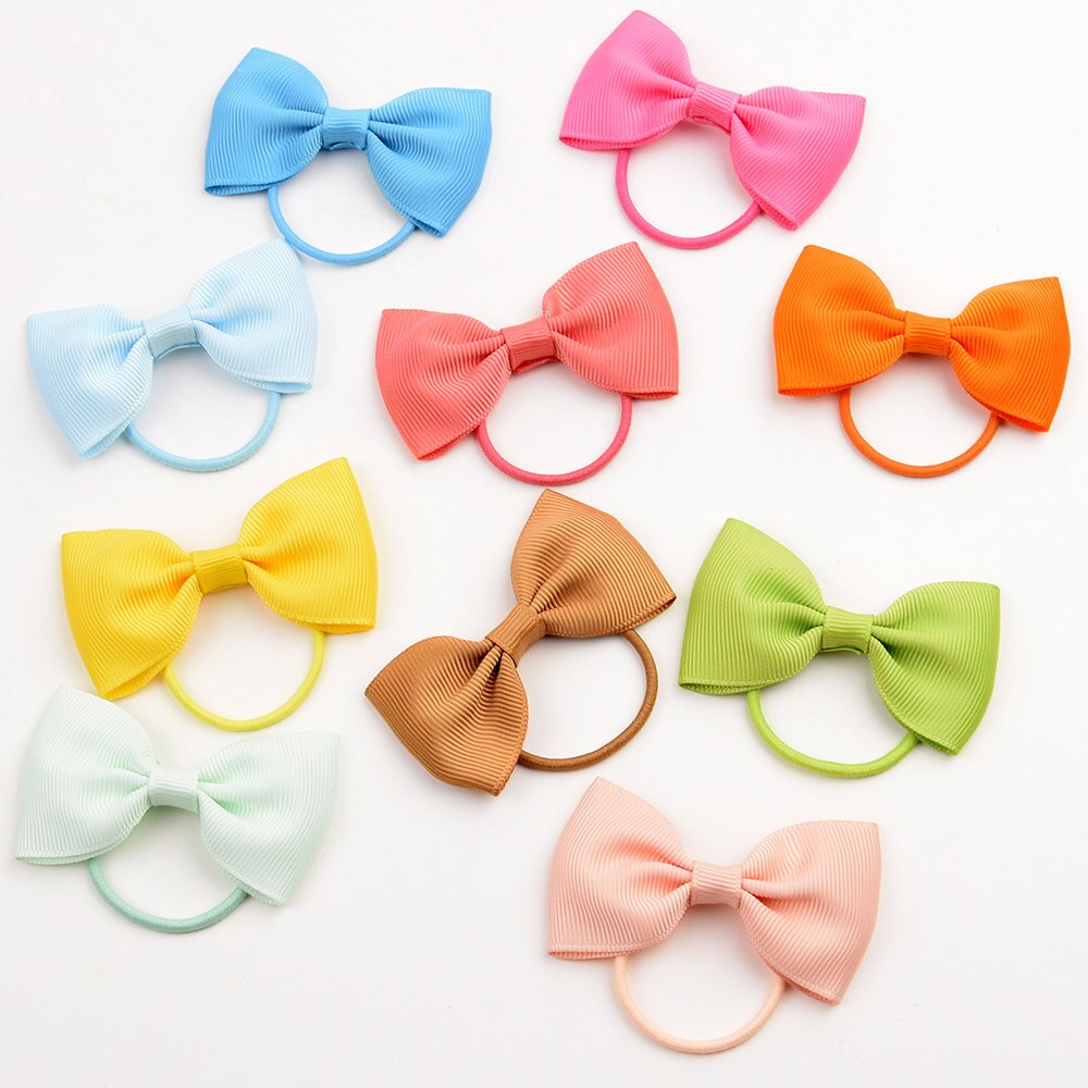 Small Elastic Rubberband Bow for Girls