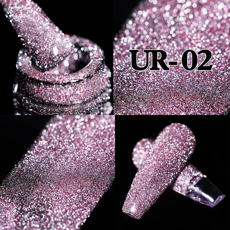 Sparkling / Reflective Glitter / Semi-Permanent Gel Nail Art Need Base