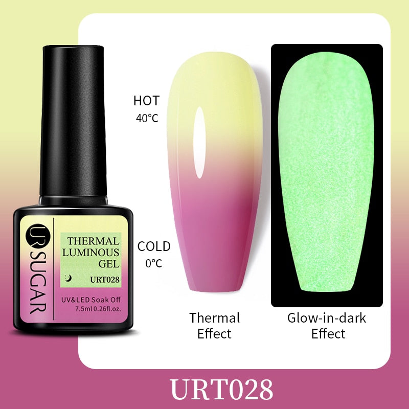 Thermal Ultra-thin Glitter / UV Gel / Temperature Color Change Gel Nail Art