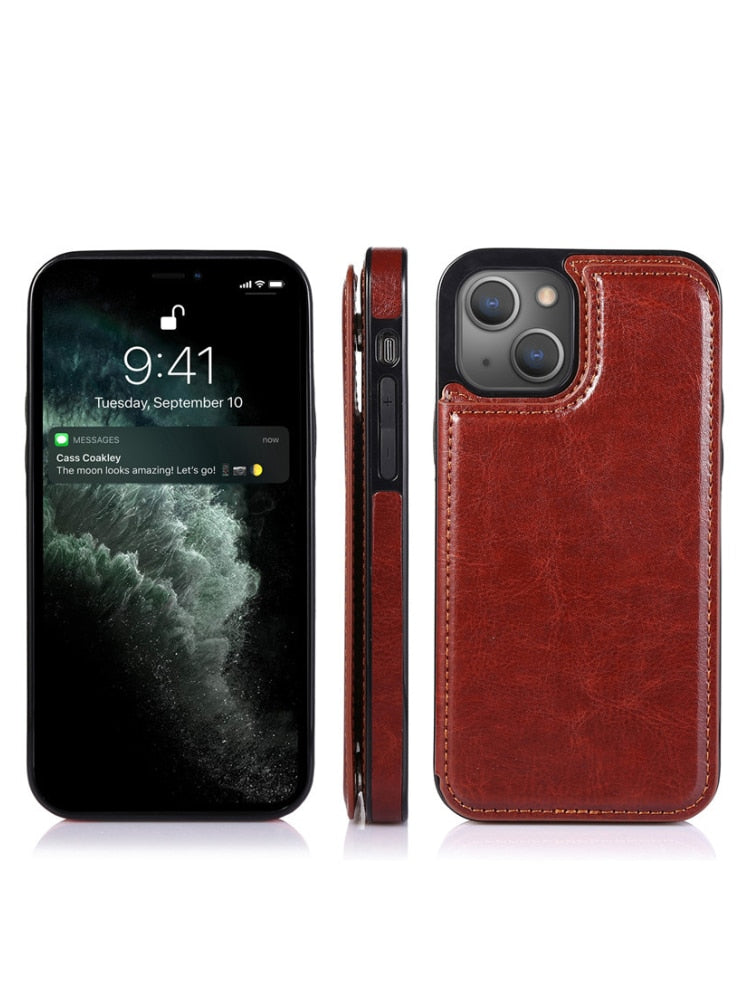 Leather Wallet Cases For iPhone 7 8 Plus/ SE/ XR/ XS Max