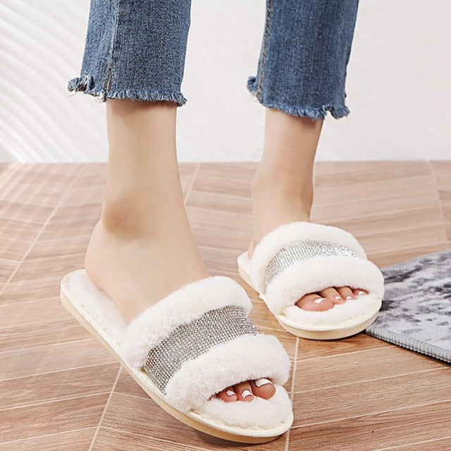 Warm Fluffy Slippers for Women