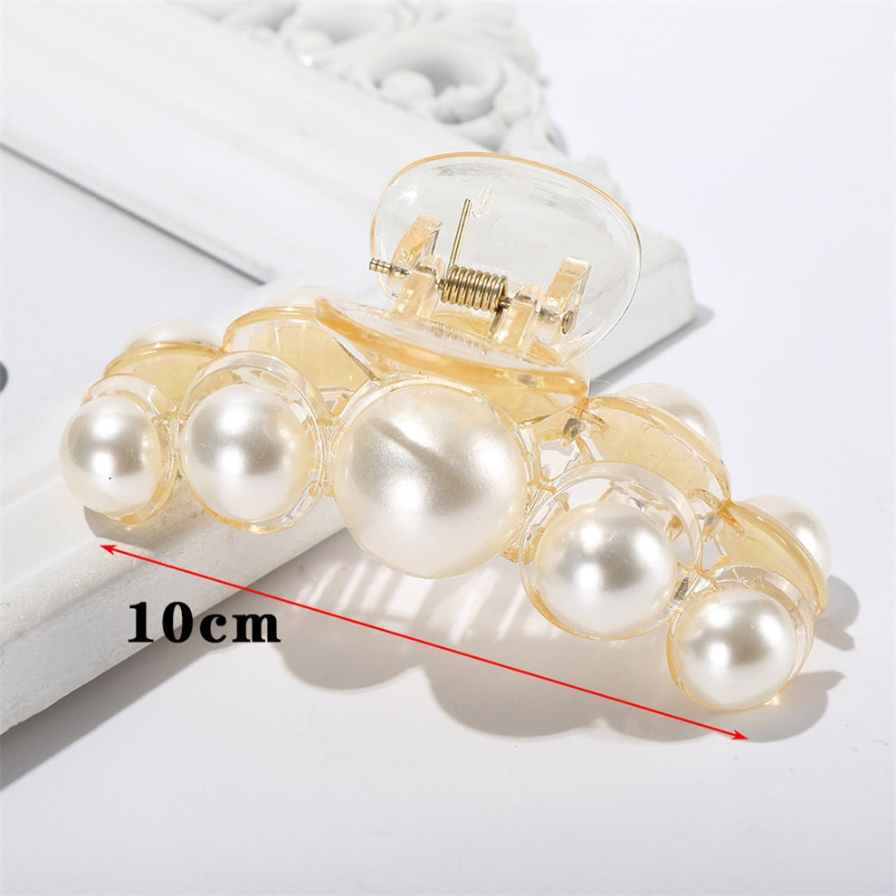 Big Acrylic Pearls / Hair Claw Clips for Women