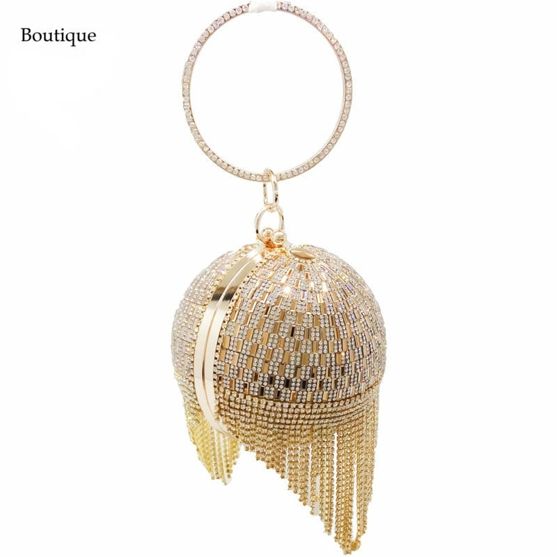 Round Ball Clutch Evening Handbags for Women