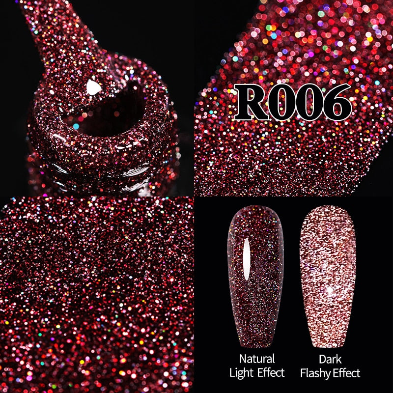 Sparkling / Reflective Glitter / Semi-Permanent Gel Nail Art Need Base