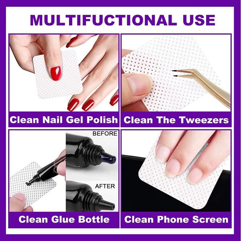 Lint Free Nail Polish Remover Wipes for Nail Art