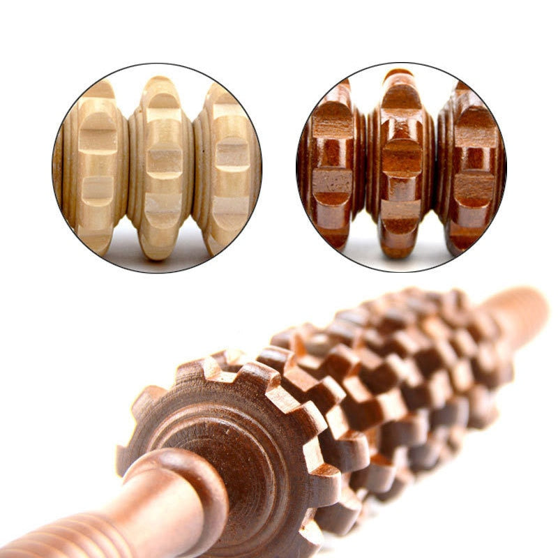 Multi-function Wooden Body Massage Roller Sticks