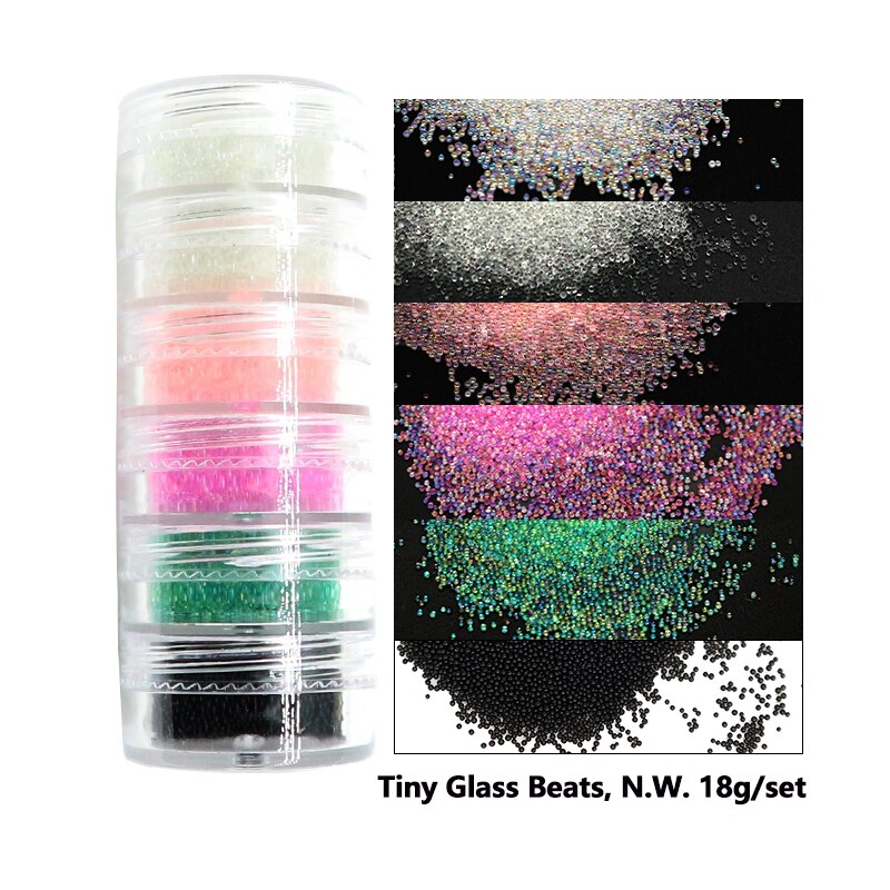 Fluorescent-Glitter-Shinny-Ombre-Chrome Dust DIY Gel Polish Nail Art