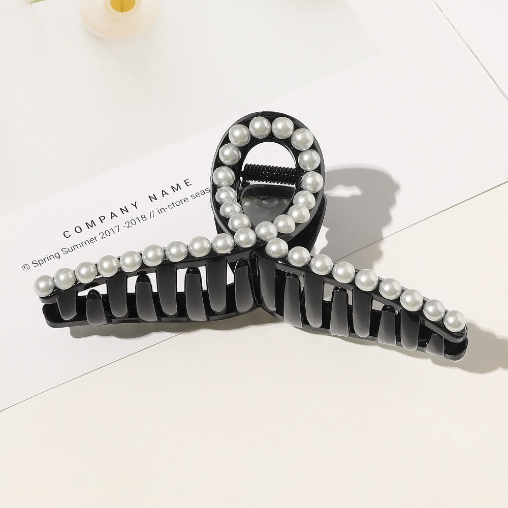 Big Acrylic Pearls / Hair Claw Clips for Women