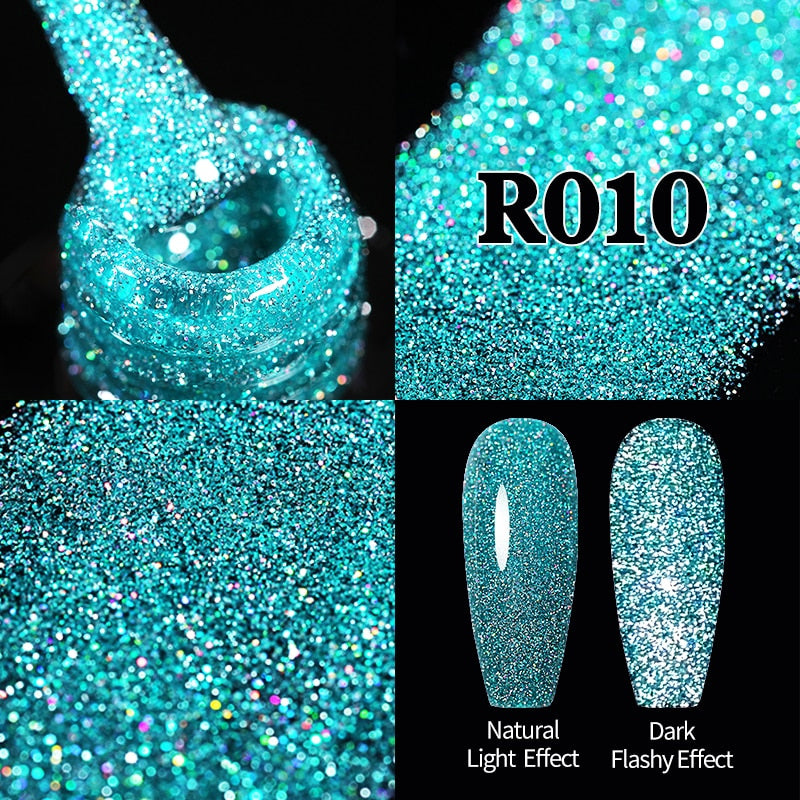 Sparkling / Reflective Glitter / Semi-Permanent Gel Nail Art Need Base