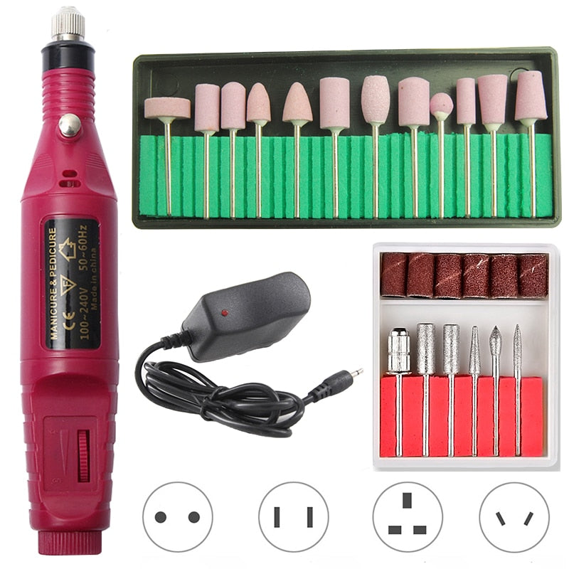 Professional Electric Manicure / Pedicure Drill Set with bits