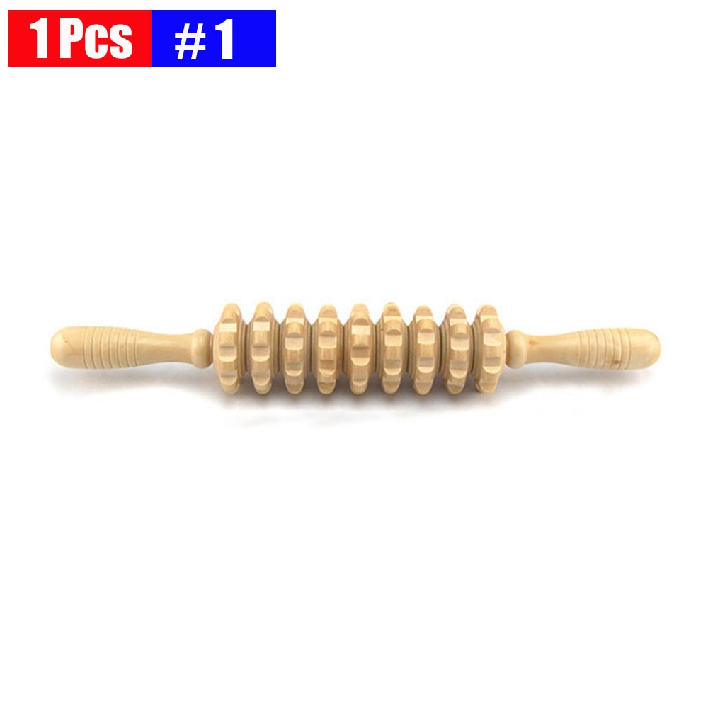 Multi-function Wooden Body Massage Roller Sticks