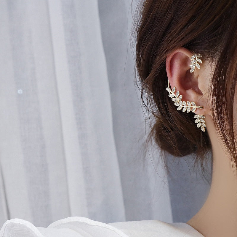 Shiny Zircon Butterfly Ear Cuff Earrings for Women