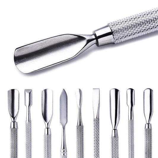 Double-ended Stainless Steel Cuticle Pusher -Nail Art Cleaner Care Tool