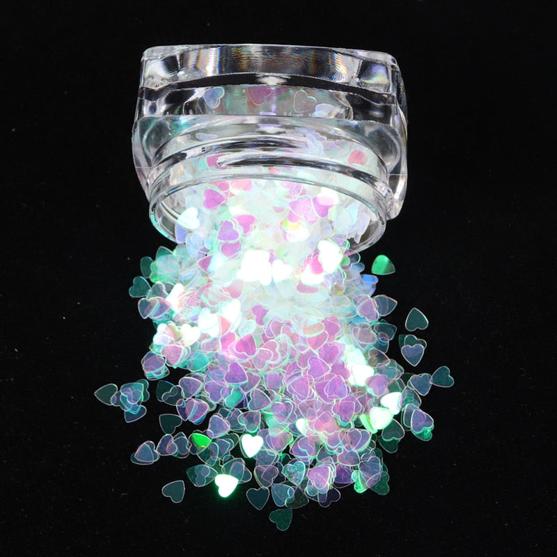 Sparkly Hexagon Nail Glitter -Mermaid Flakes