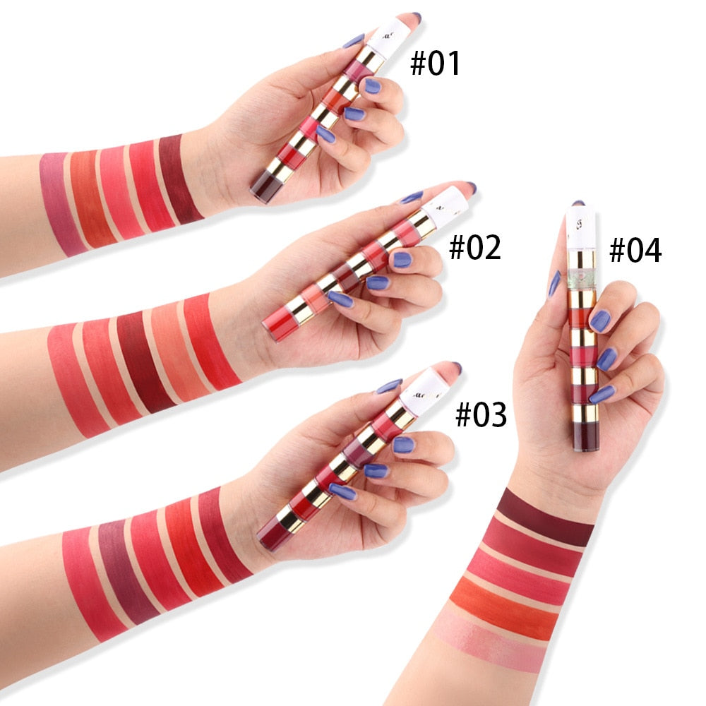 5-in-1 Matte Lipstick -Lip Tint -Long Lasting Lipstick Sets