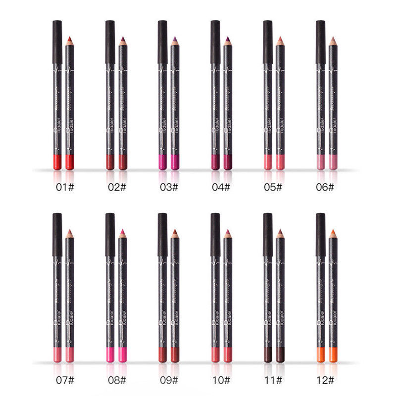 6/12Pcs Sets Waterproof Matte Pencil Lip Liners -Long Lasting