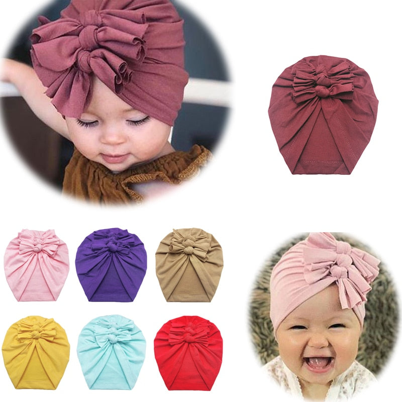 Solid Color Baby Headbands -Cotton Turbans -Hair Accessories