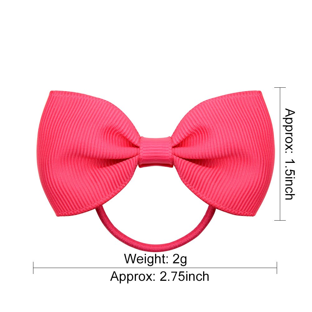 Small Elastic Rubberband Bow for Girls