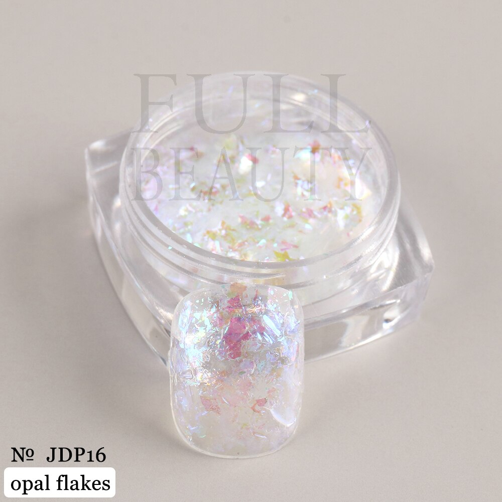 Crystal Fire Opal Flakes Nail Sequins DIY Chrome Powder for Manicures