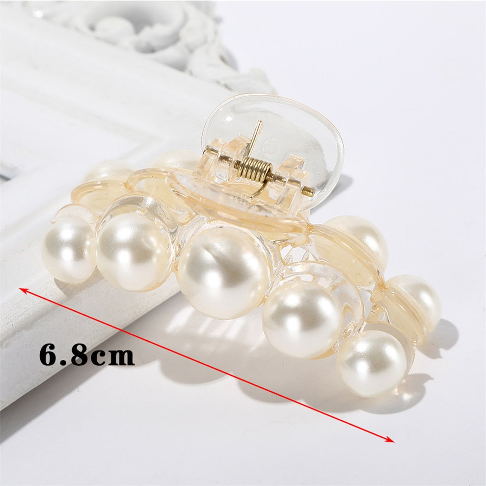 Big Acrylic Pearls / Hair Claw Clips for Women