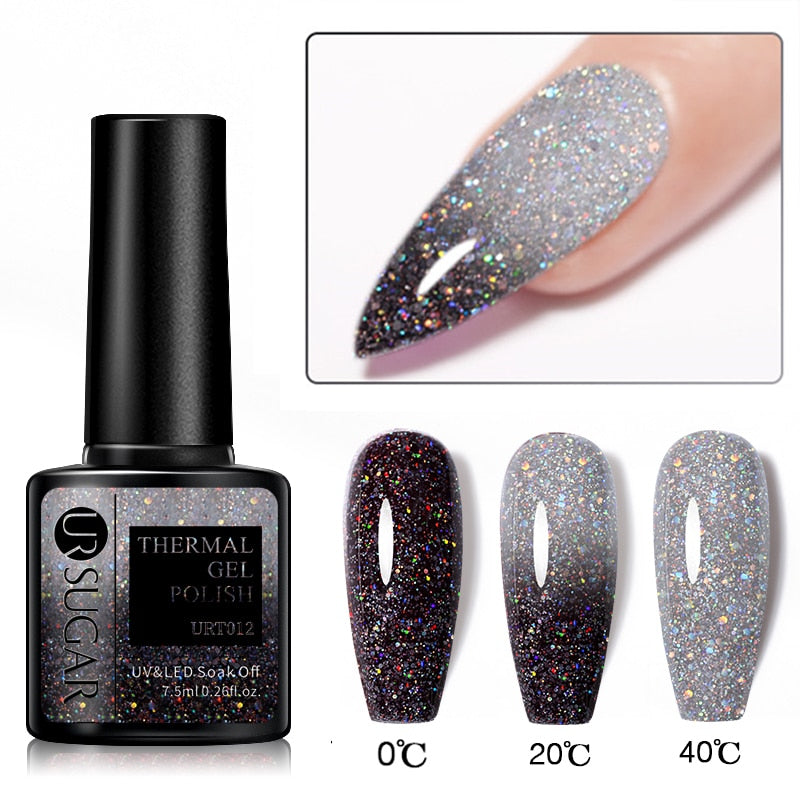 Thermal Ultra-thin Glitter / UV Gel / Temperature Color Change Gel Nail Art