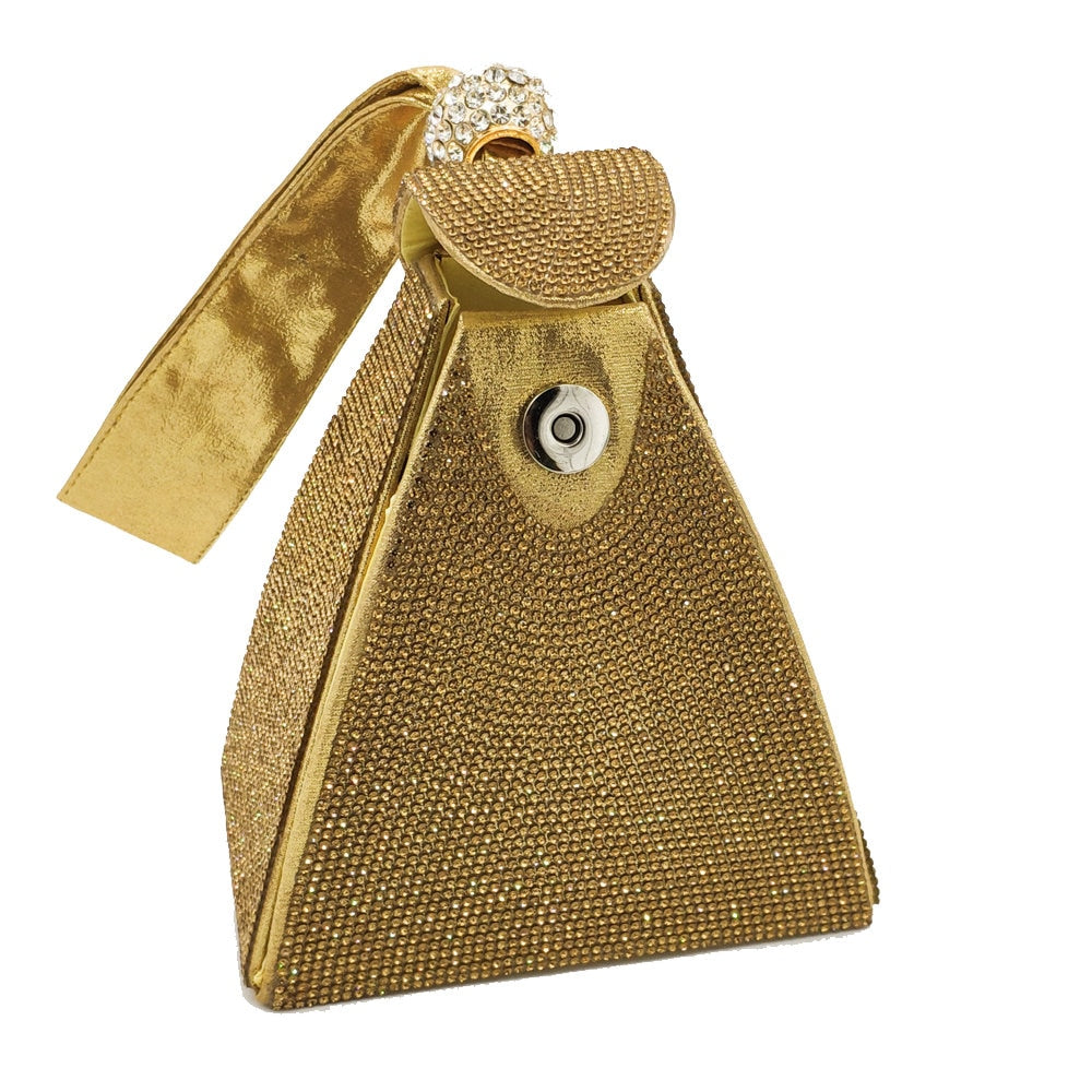 Pyramid Shaped Crystal Clutch for Women