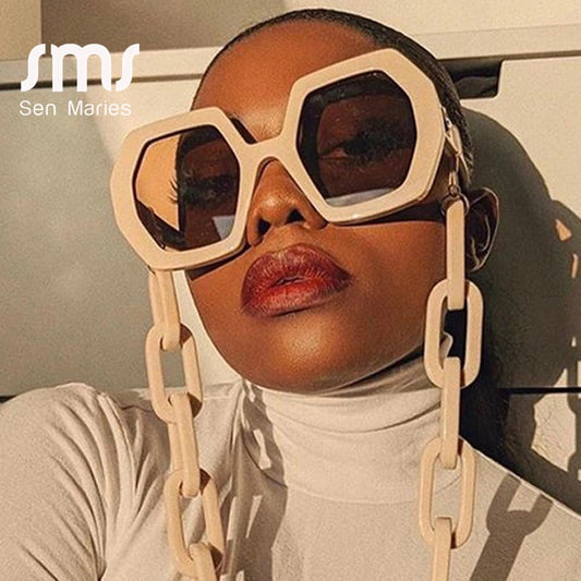 Luxury Brand Polygon Sun Glasses
