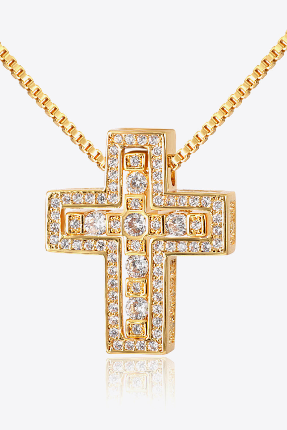 Rhinestone Cross Pendant Necklace